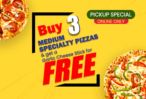 Buy 3 Medium Specialty Pizzas